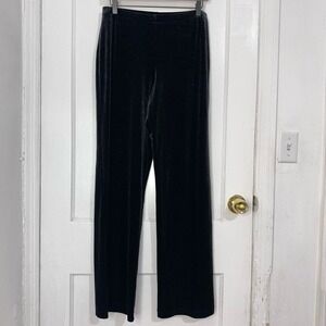 Y2k‎ DKNY Velvet Straight Leg Pants in Black Size Small Stretch